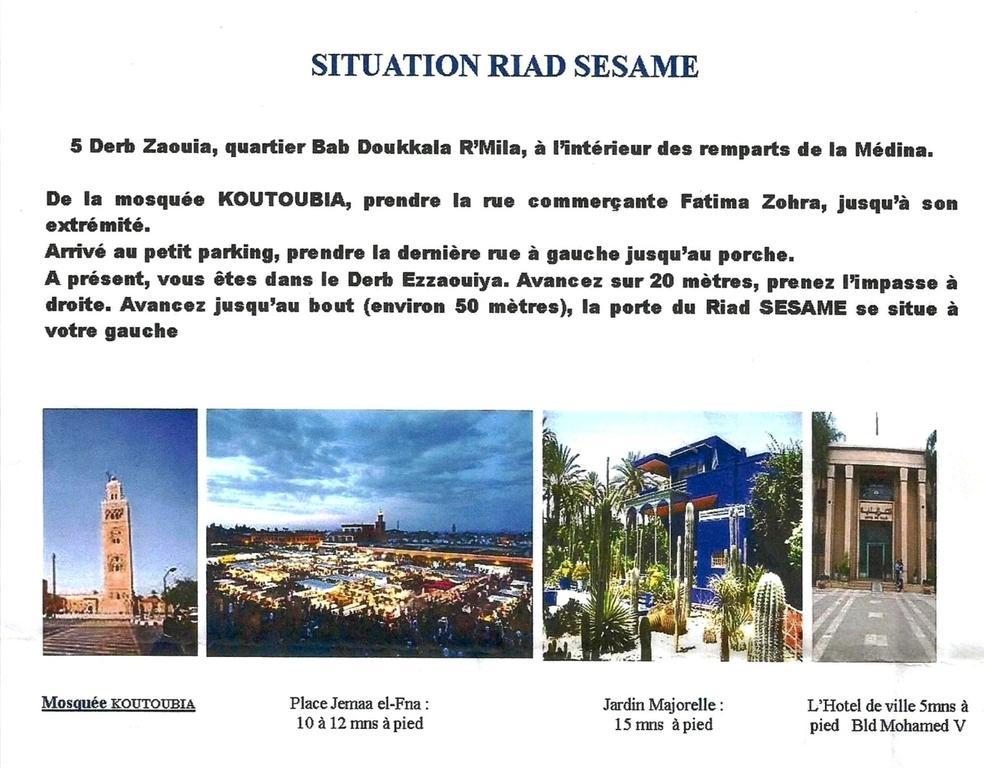 Riad Sesame Marrakesch Exterior foto